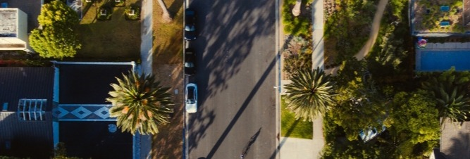 bird eye view of city